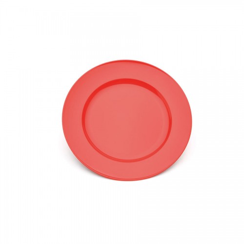 Plate Broad Rim Red 21.5cm Polycarbonate