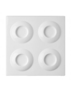 Allspice Square Tray 4 Compartments Curry 30x30cm