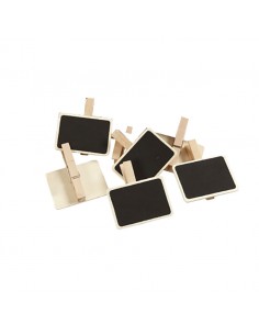 Mini Wooden Pegs With Blackboard 7x5cm