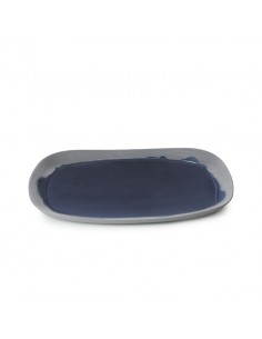 No.W Rectangular Plate 33cm Indigo Blue