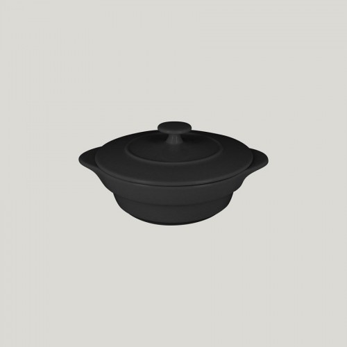 Chef's Fusion Round Cocotte & Lid Black 16cm