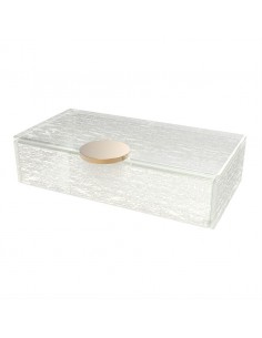 Glass Studio White Box With Lid 22 x 11 x 5.5cm
