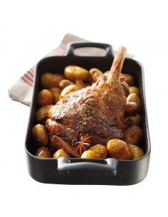 Belle Cuisine Roaster Oblong Black 34cm 3.5ltr