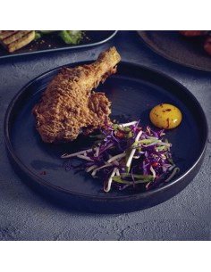 Terra Porcelain Black Presentation Plate 18cm