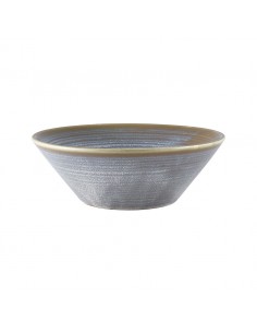 Terra Porcelain Matt Grey Conical Bowl 19.5cm