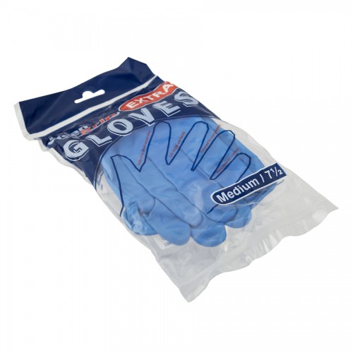 Gloves Natural Rubber Blue Medium (Pair)