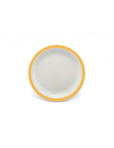 Duo Plate Narrow Rim Yellow 17cm Polycarbonate