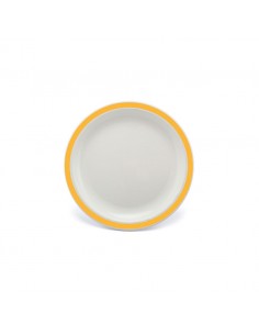 Duo Plate Narrow Rim Yellow 17cm Polycarbonate