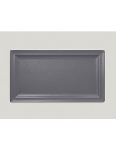 Neo Fusion Rect Flat Plate Grey 38x21cm