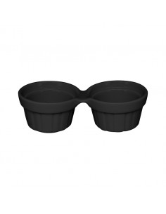 Chef's Fusion Double Ramekin Black 13cm