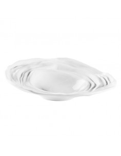 Barcelona Deep Plate 28cm Gloss/Matt White 2
