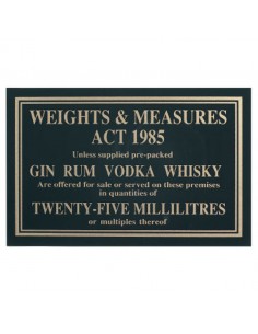 Sign - Weights & Measure 25ml