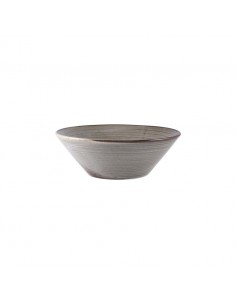 Terra Porcelain Grey Conical Bowl 19.5cm