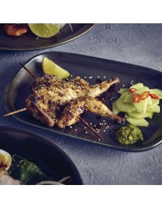 Terra Porcelain Black Rectangular Plate 29 X19.5cm