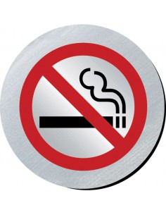 Safety Sign No Smoking Symbol Metallic Finish