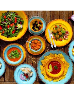 Orange Casablanca Melamine Dinner Plate 2