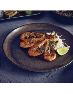 Terra Porcelain Black Coupe Plate 19cm 2