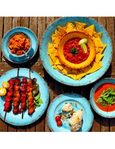 Blue Casablanca Melamine Salad Bowl