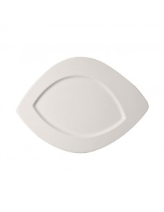 Allspice Oval Flat Plate Vanilla 19x4cm