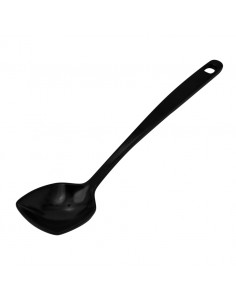 Solid Spoon Black Melamine 22cm