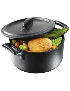 Belle Cuisine Casserole Dish C/W Lid Black 45cl 2