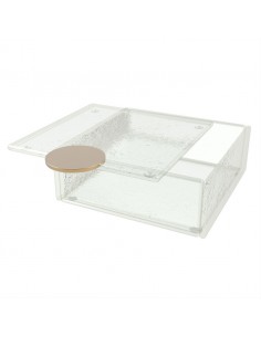 Glass Studio Clear Square Box With Lid 14 x 14 x 5.5cm