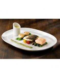 Moonstone Plate Oval White 35.5cm