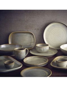 Terra Porcelain Matt Grey Coupe Bowl 27.5 Cm