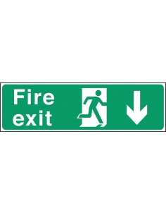 Safety Sign Fire Exit Down Arrow