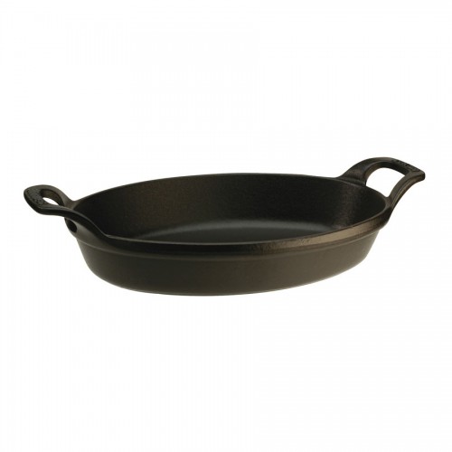 Baking Dish Black Cast Iron Oval 1ltr 24cm