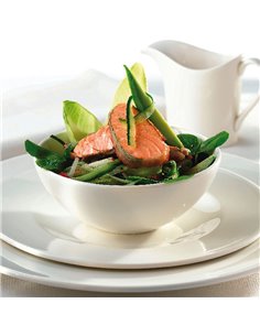 Monaco Bowl Stone Rim White 16.5cm 2