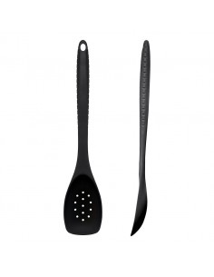 Utensil Black Silicone Slotted Spoon