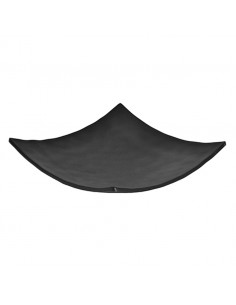 Noir Black Square Curved Plate 225 x 225 x 51mm