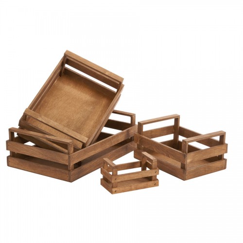 Wood Box / Tray S Birch Plywood Chocolate