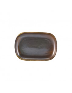 Terra Porcelain Copper Rectangular Plate 24 X16.5cm