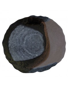 Jars Wabi Kemuri Brown/Black Plate 23 x 21cm