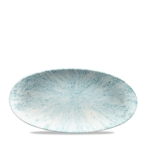 Stone Aquamarine Oval Chefs Plate 11 4/5X5 3/4 inch