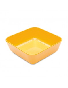 Dish Square Yellow 10cm Polycarbonate