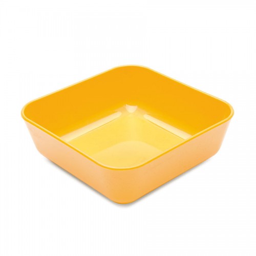 Dish Square Yellow 10cm Polycarbonate