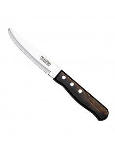 Jumbo Polywood Steak Knife, Light Black Handle