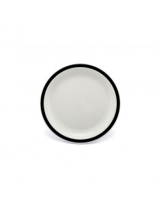 Duo Plate Narrow Rim Black 17cm Polycarbonate