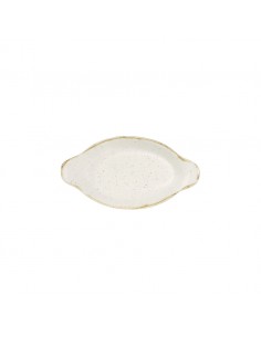 Stonecast Barley White Small Oval Eared Dish