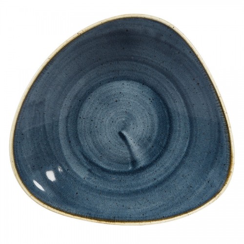 Stonecast Blueberry Triangle Shallow Bowl 10 x 10in