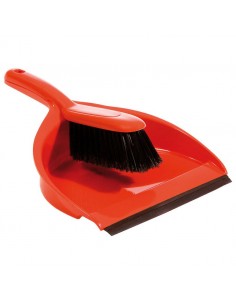 Dustpan And Brush Set Soft Brush Red