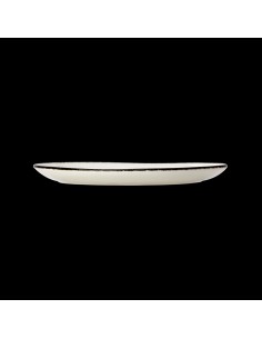 Charcoal Dapple Oval Plate Coupe 28cm (11inch)