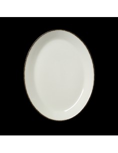 Charcoal Dapple Oval Plate Coupe 28cm (11inch) 2