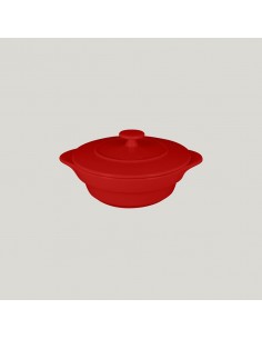 Chef's Fusion Round Cocotte & Lid Red 16cm