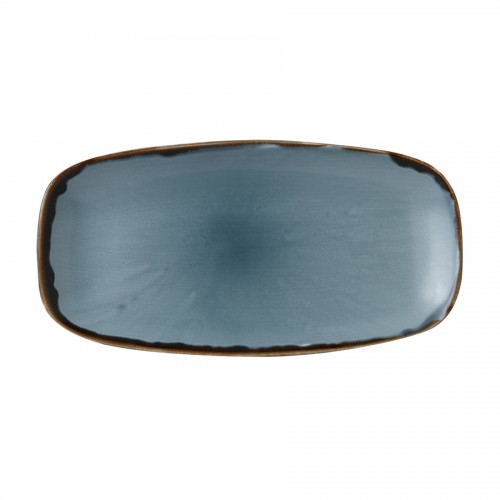 Harvest Blue Chefs' Oblong Plate 35.5 x 18.9cm 13 7/8 inch x 7 3/8 inch
