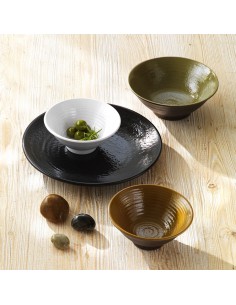 Melamine Pebble Creek Bowl Black 24.8cm 1.18cl