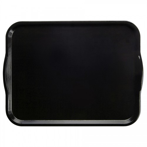 Durable Fibreglass Tray With Handles Black 36 x 46cm